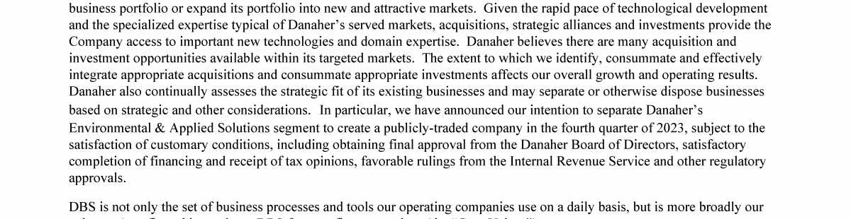 Danaher Corporation 2022 Annual Report